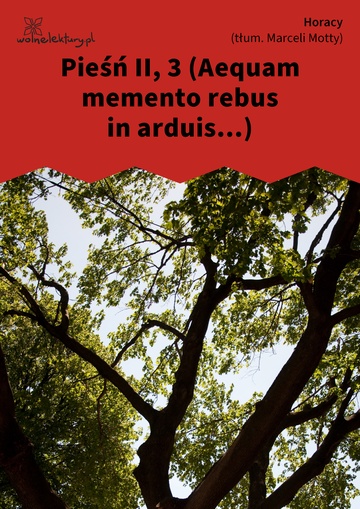 Pieśń II, 3 (Aequam memento rebus in arduis...)