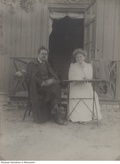 Autor nieznany , Władysław Stanisław Reymont (1867-1925), pisarz, z żoną Aurelią z domu Szacsznajder, w Połądze