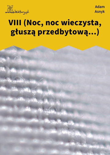 Adam Asnyk, Nad głębiami, VIII (Noc, noc wieczysta, głuszą przedbytową...)