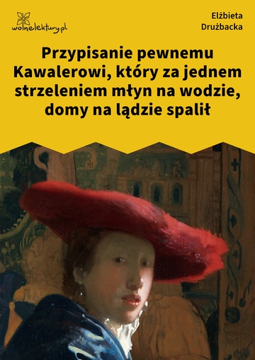 Elżbieta Drużbacka, Wiersze światowe, Przypisanie pewnemu Kawalerowi, który za jednem strzeleniem młyn na wodzie, domy na lądzie spalił