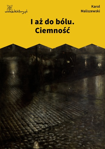 Karol Maliszewski, Zdania na wypadek, II. Liryka lokalna , I aż do bólu. Ciemność