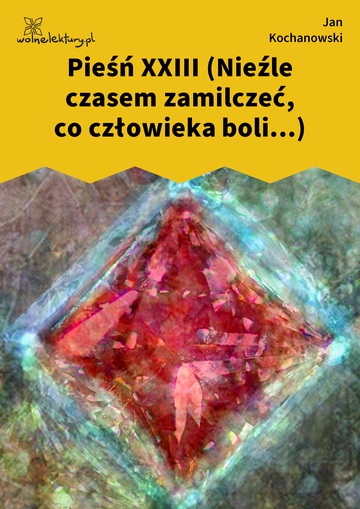 Jan Kochanowski, Pieśni, Księgi pierwsze, Pieśń XXIII (Nieźle czasem zamilczeć, co człowieka boli...)