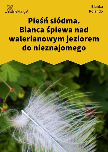 Bianka Rolando, Biała książka, Czyściec, Pieśń siódma. Bianca śpiewa nad walerianowym jeziorem do nieznajomego