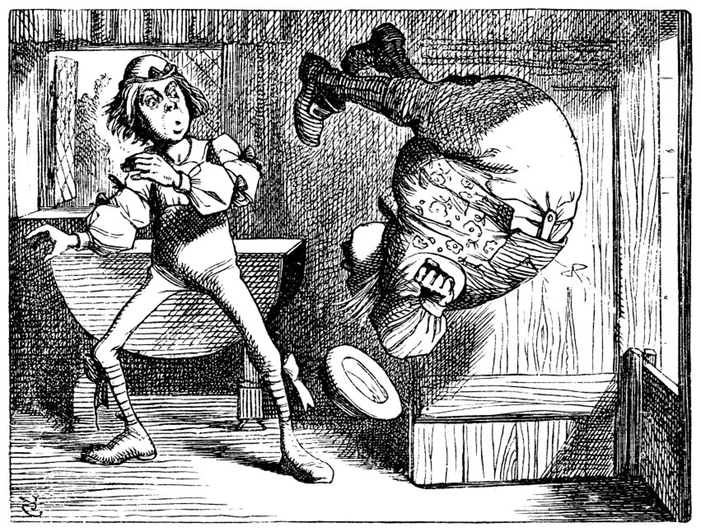 Gruby mężczyzna wykonujący salto