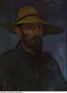 Władysław Ślewiński – Autoportret w słomkowym kapeluszu