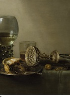 Willem Claesz Heda – Martwa natura z ciastem, piwem, winem i orzechami
