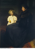 Józef Pankiewicz, Portret pani Oderfeldowej z córką (Dama z dzieckiem, Portret p. O.)