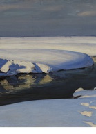 Julian Fałat – Krajobraz zimowy z rzeką
