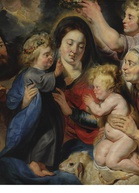 Jacob Jordaens – Święta Rodzina w otoczeniu aniołków