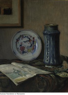 Józef Pankiewicz – Martwa natura z ceramiką (Martwa natura z błękitnym wazonem)