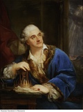 Marceli Bacciarelli, Portret Stanisława Augusta z klepsydrą (Portret alegoryczny)