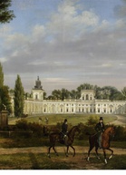 Wincenty Kasprzycki – Widok pałacu w Wilanowie od strony wjazdu